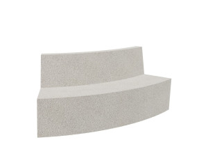 Изогнутая бетонная скамья со спинкой