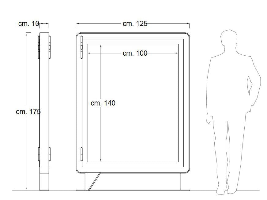 Металлическая двухсторонняя доска объявлений DIMCAR всплывающее окно ARCH-00022956 - Вид №2