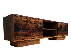 Мебель для телевизора из смолы и орехового дерева