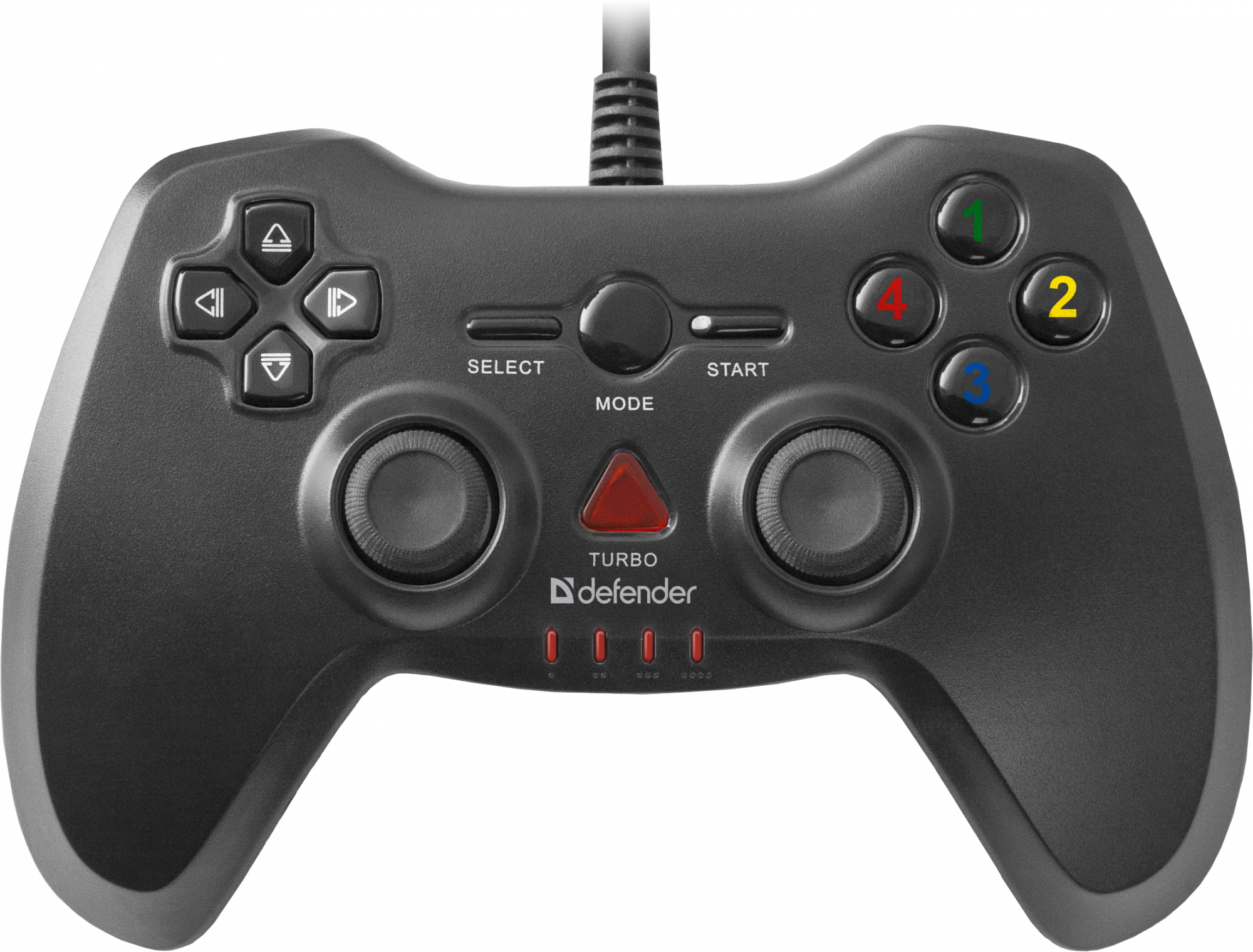 64248 проводной геймпад archer usb-ps2/3, 12 кнопок, 2 стика Defender Santreyd 
