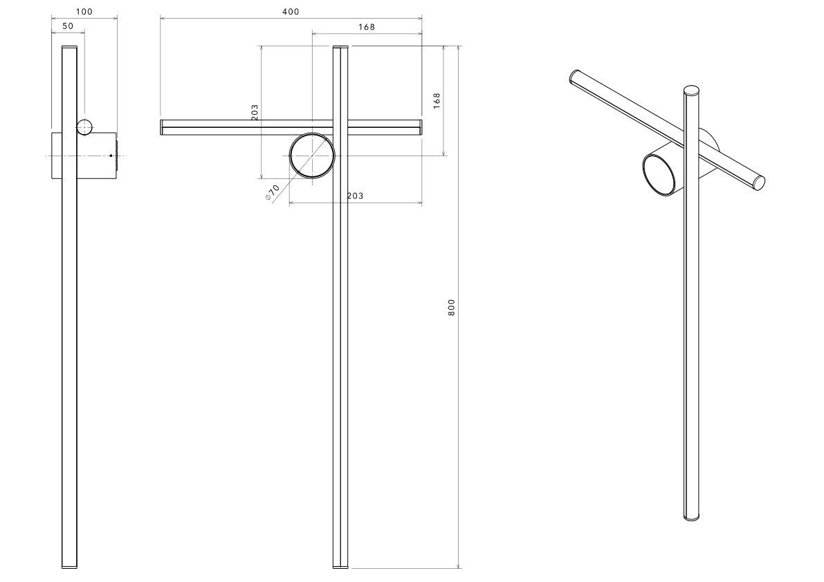 Экструдированный алюминиевый светодиодный настенный светильник Flos Coordinates ARCH-00034700 - Вид №5