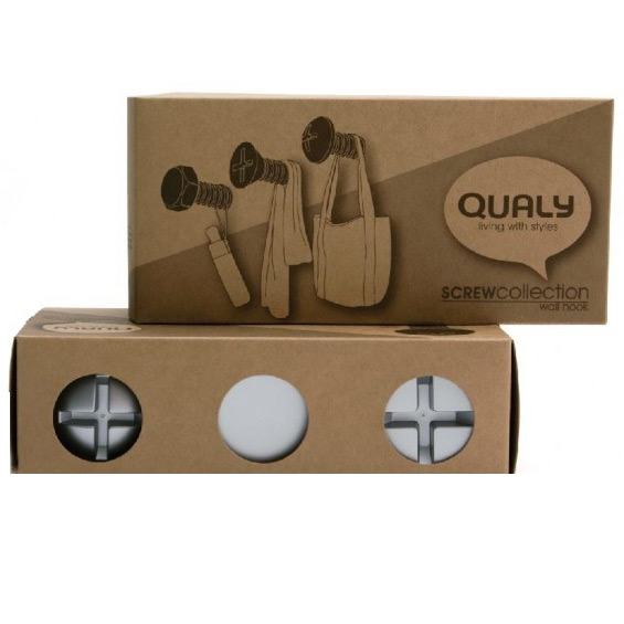 QL10064-WH Набор вешалок screw 3 шт. белый Qualy  - Вид №4