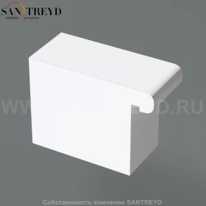 Effegibi ACCESSORI Модульная скамейка для облицовки, закругленная секция левая боковая заглушка белая. Возможна установка LED подстветки SV31000025