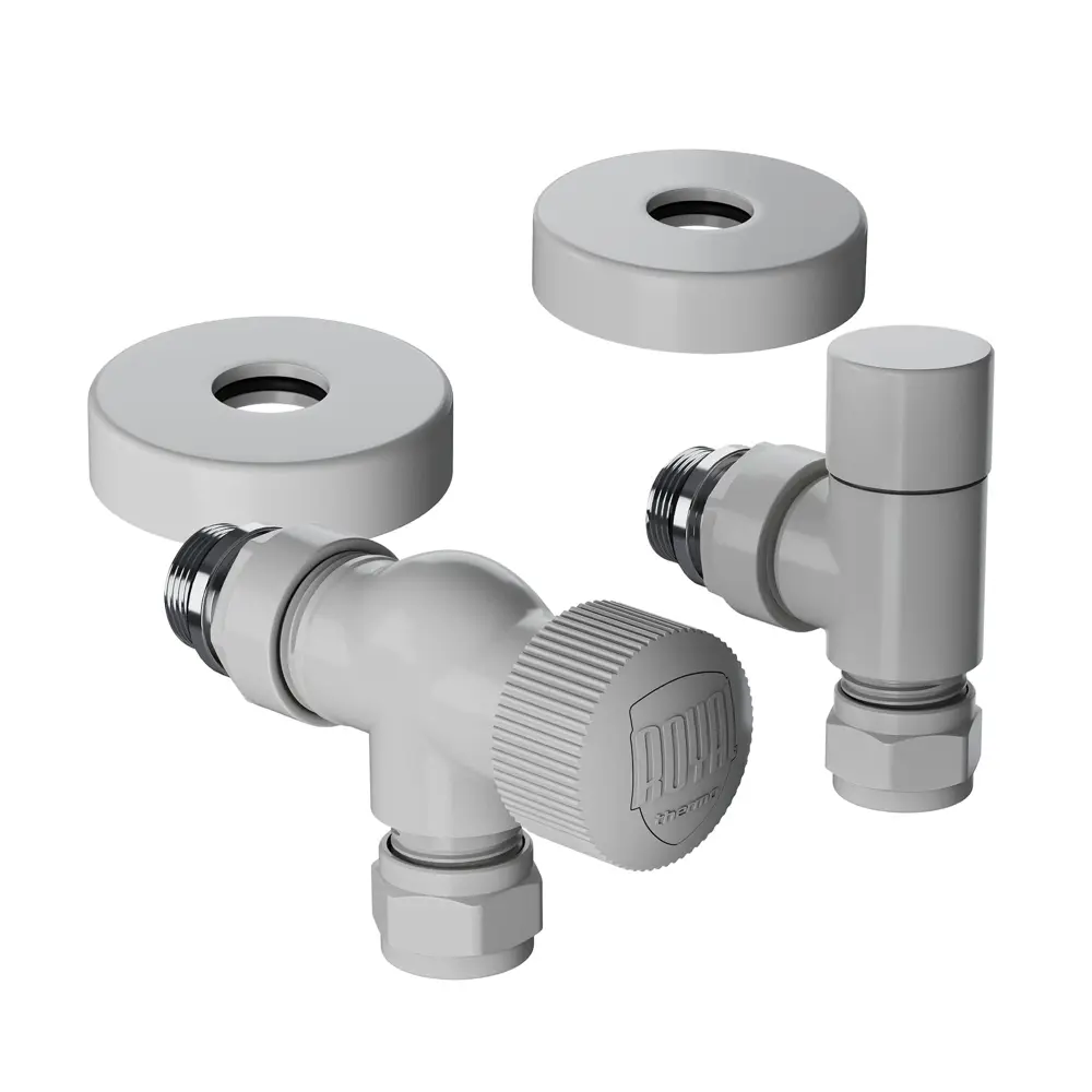 Термостатический комплект для радиатора осевой Royal Thermo Design Pro 1/2" латунь цвет белый STLM-2160566 - Вид №1