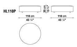 B&B Italia Круглый кожаный пуф Harry sun-id-1412572 - Вид №1