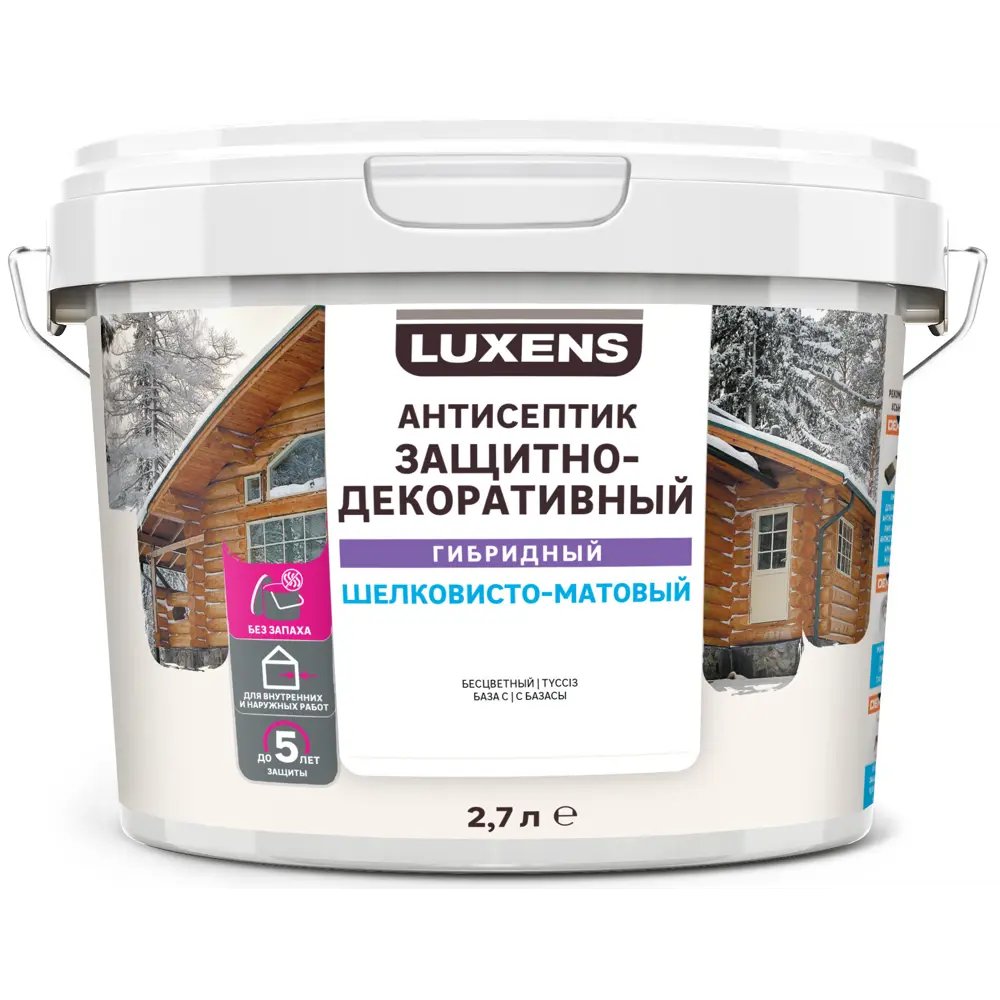 LUXENS Гибридный антисептик для дерева с возможностью колеровки 2,7 л 82933506 STLM-0038114 - Вид №1