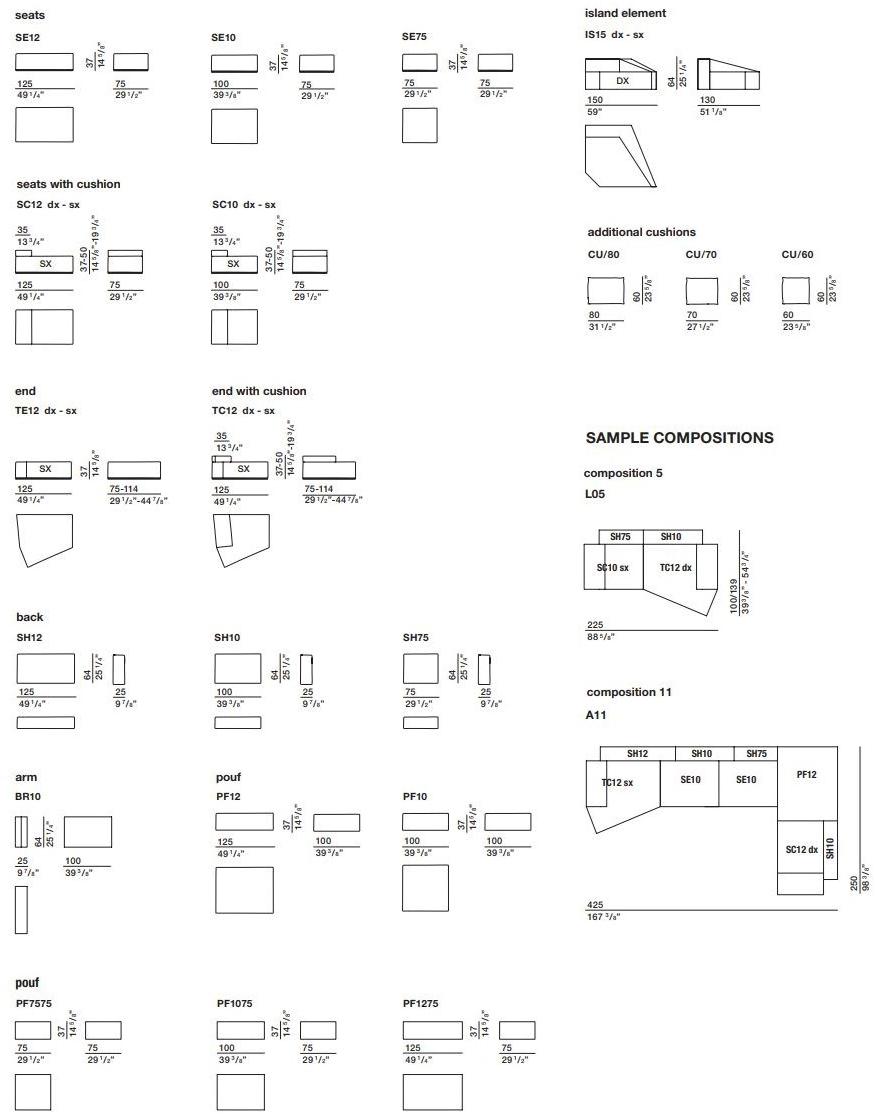 Molteni & C. Секционный модульный диван из ткани sun-id-1388198 - Вид №3