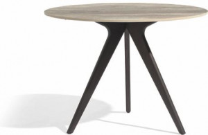 MNST980 Обеденный стол teak nero ⌀100см Manutti Torsa