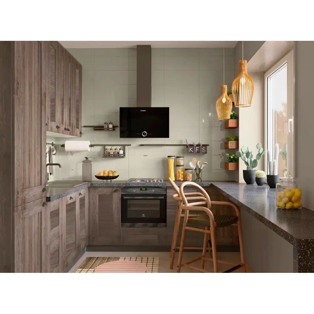 Фасад кухонный DELINIA ID Рошаль 14.7×102.1 см - элегантность темного дерева 86881236 STLM-0863139 - Вид №8