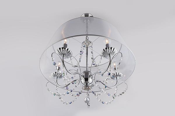 Подвесная люстра Eurosvet 10068/5 хром/прозрачный хрусталь Strotskis EUROSVET ДИЗАЙНЕРСКИЕ 186761 Серебро  - Вид №3