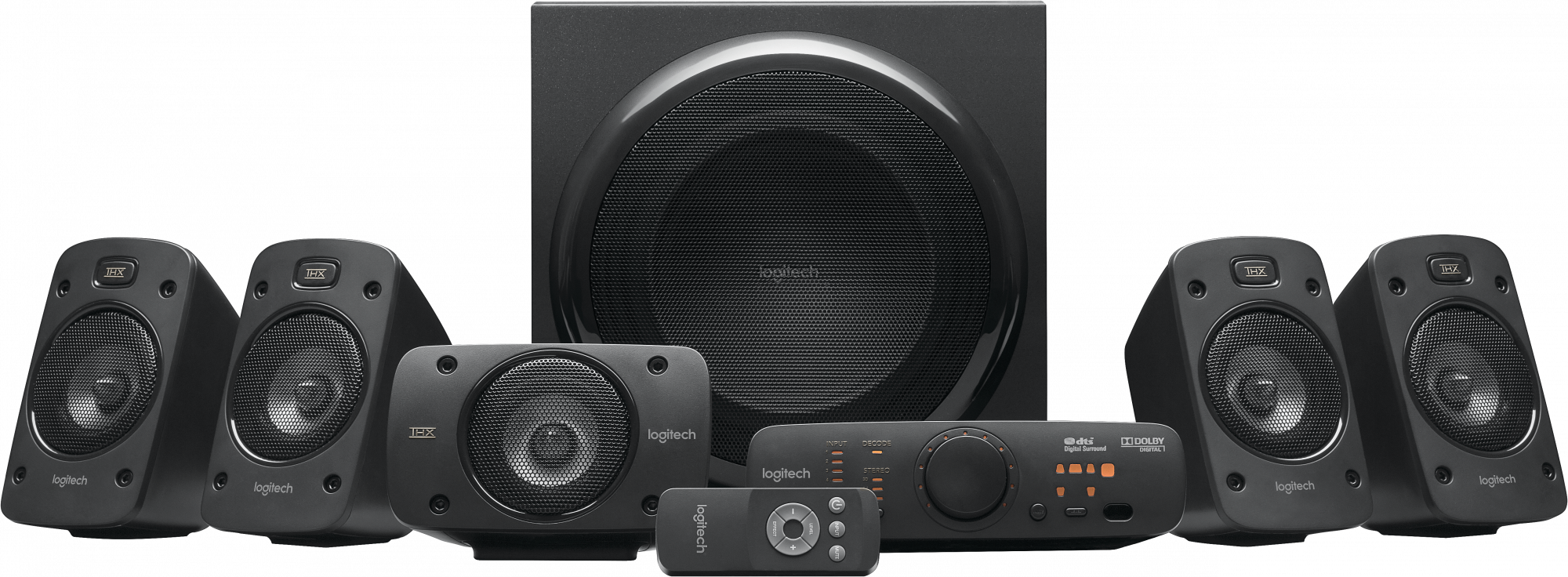 980-000468 Speaker system 5.1 z-906, 500 вт,surround sound, пульт ду, black Logitech Santreyd 