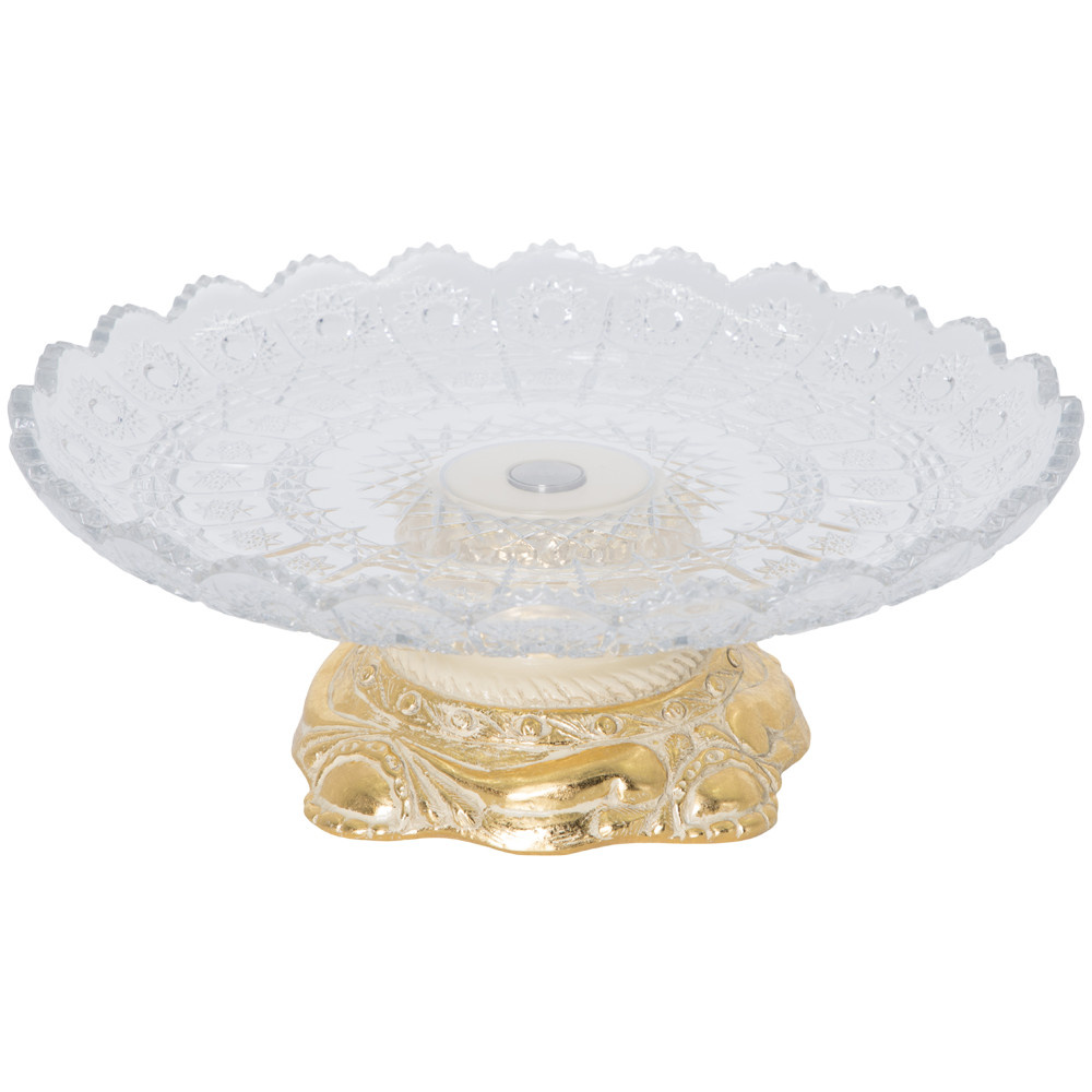 52094 BOGACHO Фруктовница-конфетница - 13 Айвори мрамор / стекло 