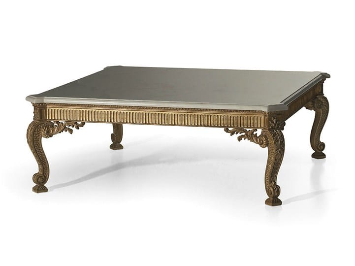 Лакированный журнальный столик с мраморной столешницей OAK Галерея ARCH-00043548