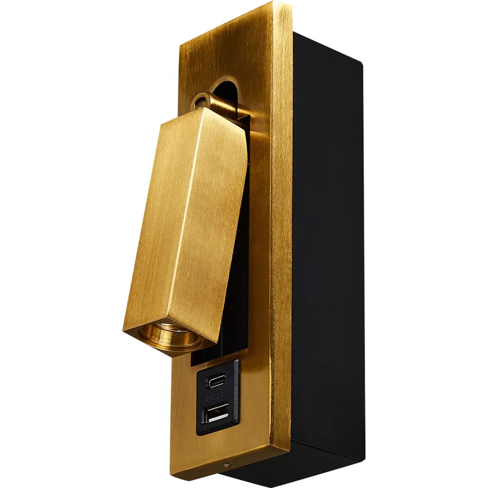 Настенный светильник Freya Shon 3Вт с USB-портом, бронза 89345561 STLM-1402806 - Вид №1