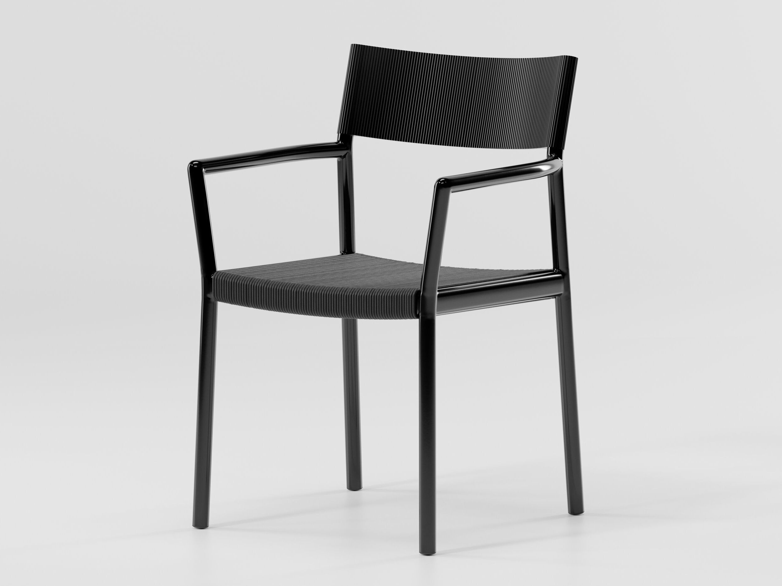 Алюминиевый стул с подлокотниками с веревочным сиденьем Kettal Passage ARCH-00131067