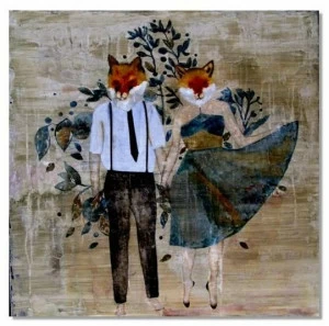 ICI ET LÀ Смешанная техника на холсте K. fabrizzi Kf10b