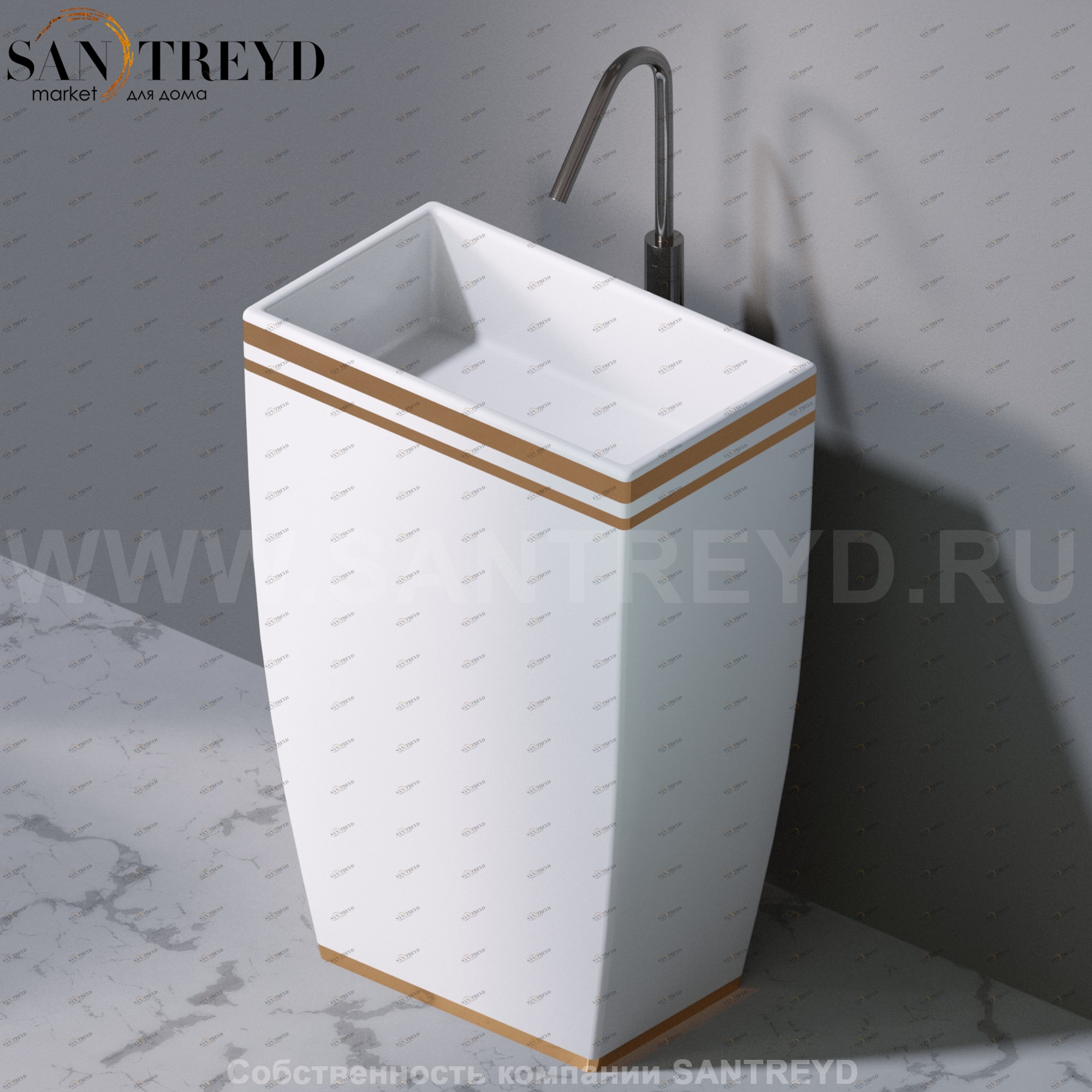 L110467G Напольная раковина стоящая прямоугольная A. e T. Italia Tower AeT ITALIA