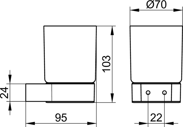 14950010100 Держатель стакана KEUCO Plan - Вид №2