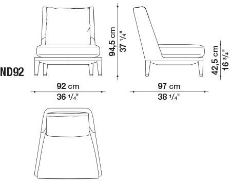 Maxalto Кожаное кресло с высокой спинкой Nidus sun-id-1487506 - Вид №2