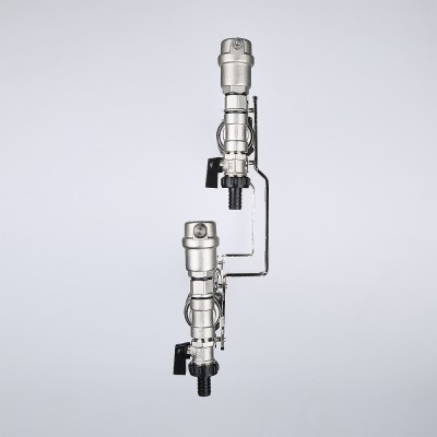 VTc.588.EMNX.0606 Коллекторный блок из нержавеющей стали с регулировочными и балансировочными клапанами Valtec 1", 6 x 3/4", "евроконус"  - Вид №4