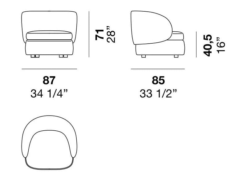 Тканевое кресло с подлокотниками Alf DaFrè Sobi ARCH-00104770 - Вид №7