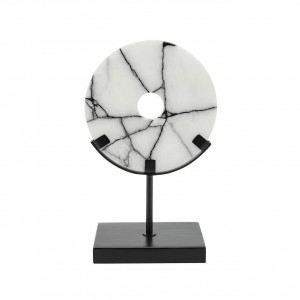 600976-BW ABHIKA ДИСК MADISON + STAND SM H25 15,5X9,5 BLACK/WHITE