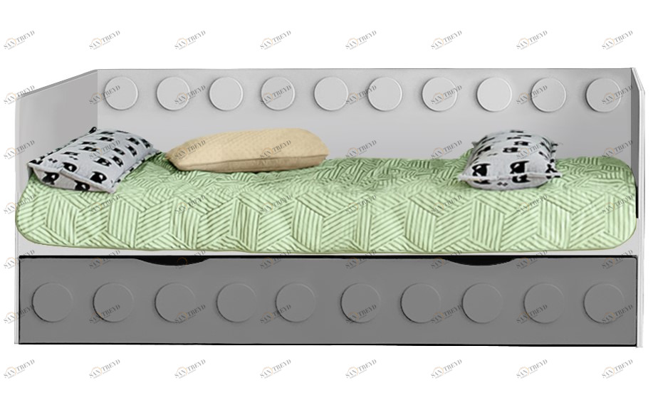 Подростковый диван-кровать с дополнительным спальным местом "Бэтмен" МАНДАРИН ЛЕГОЛЕНД 178724 Серый Santreyd 