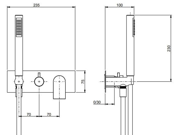 Однорычажный смеситель для душа с ручным душем Rubinetterie Frattini отдельная эстетика ARCH-00087296 - Вид №9