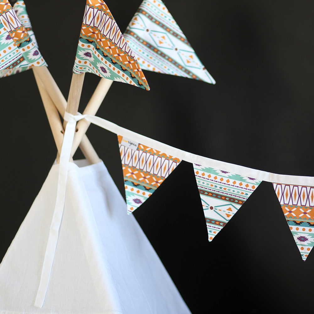 Вигвам Aztec с окном,карманом и флажками VAMVIGVAM AZTEC 281919 Оранжевый;голубой Santreyd - Вид №6