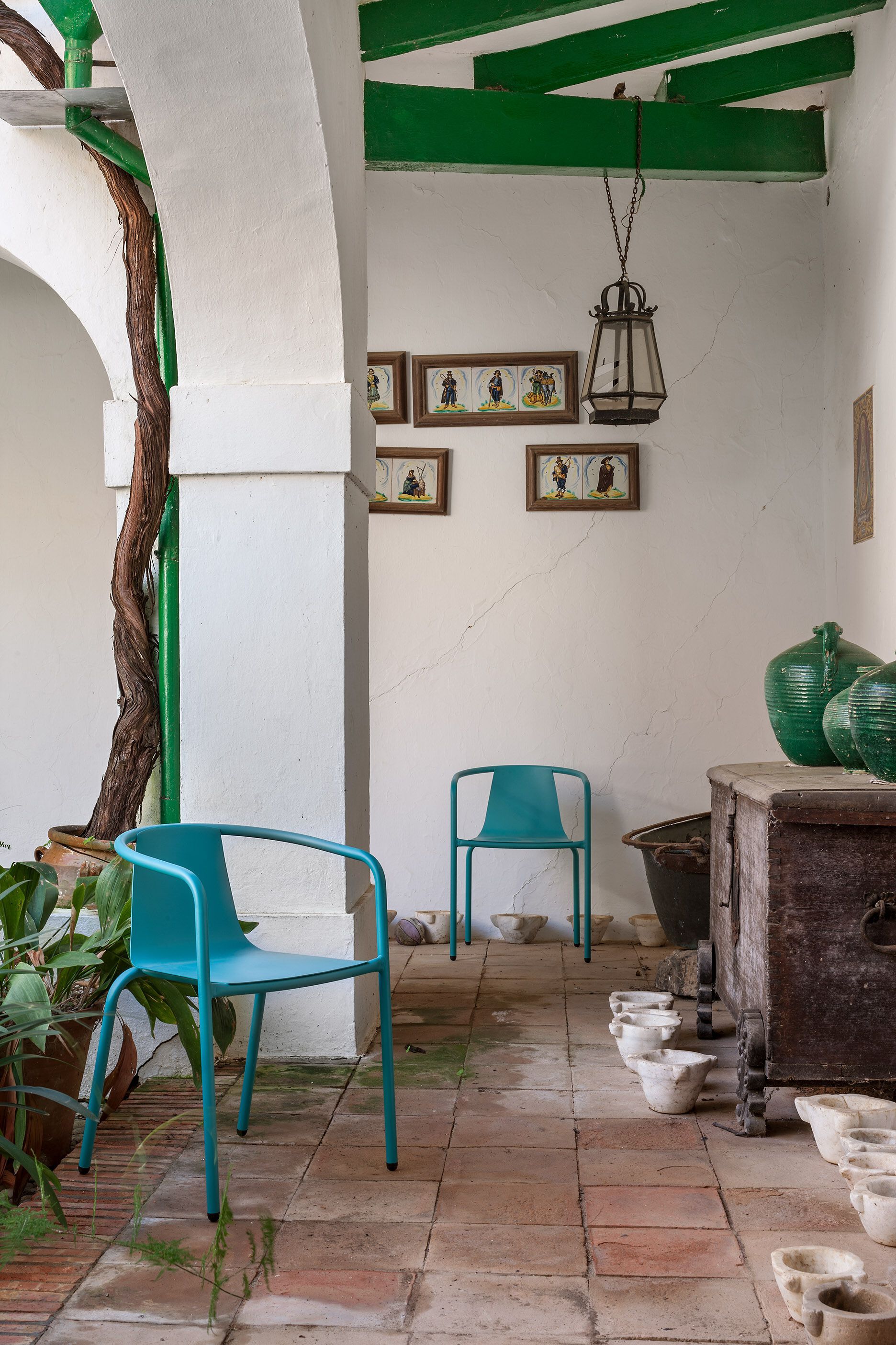 Алюминиевый штабелируемый стул с подлокотниками iSimar Cadiz ARCH-00044152 - Вид №1