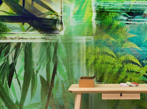 Тропические обои ПВХ бесплатно, ЭКО, моющиеся