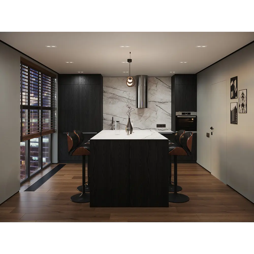 Фасад кухонного шкафа KONSENSA Канск черный 15×77 см 89423348 STLM-1563028 - Вид №9