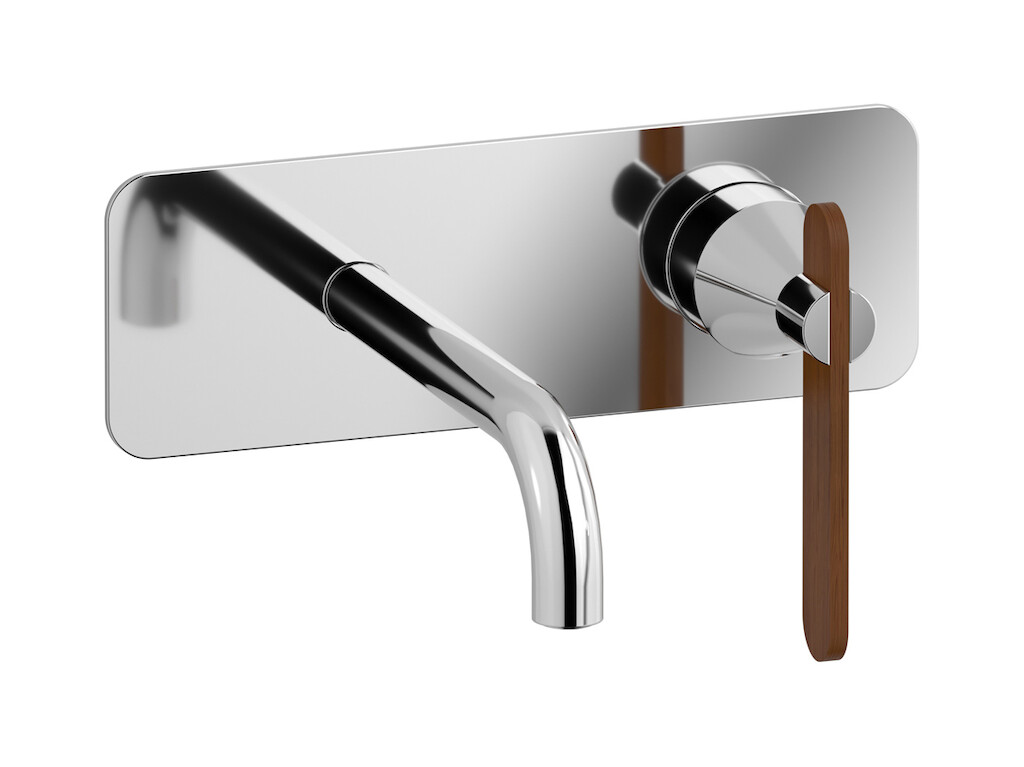 Встроенный в стену смеситель для раковины на 2 отверстия в комплекте с донным клапаном WE ARE IB so024cc Chrome Soho