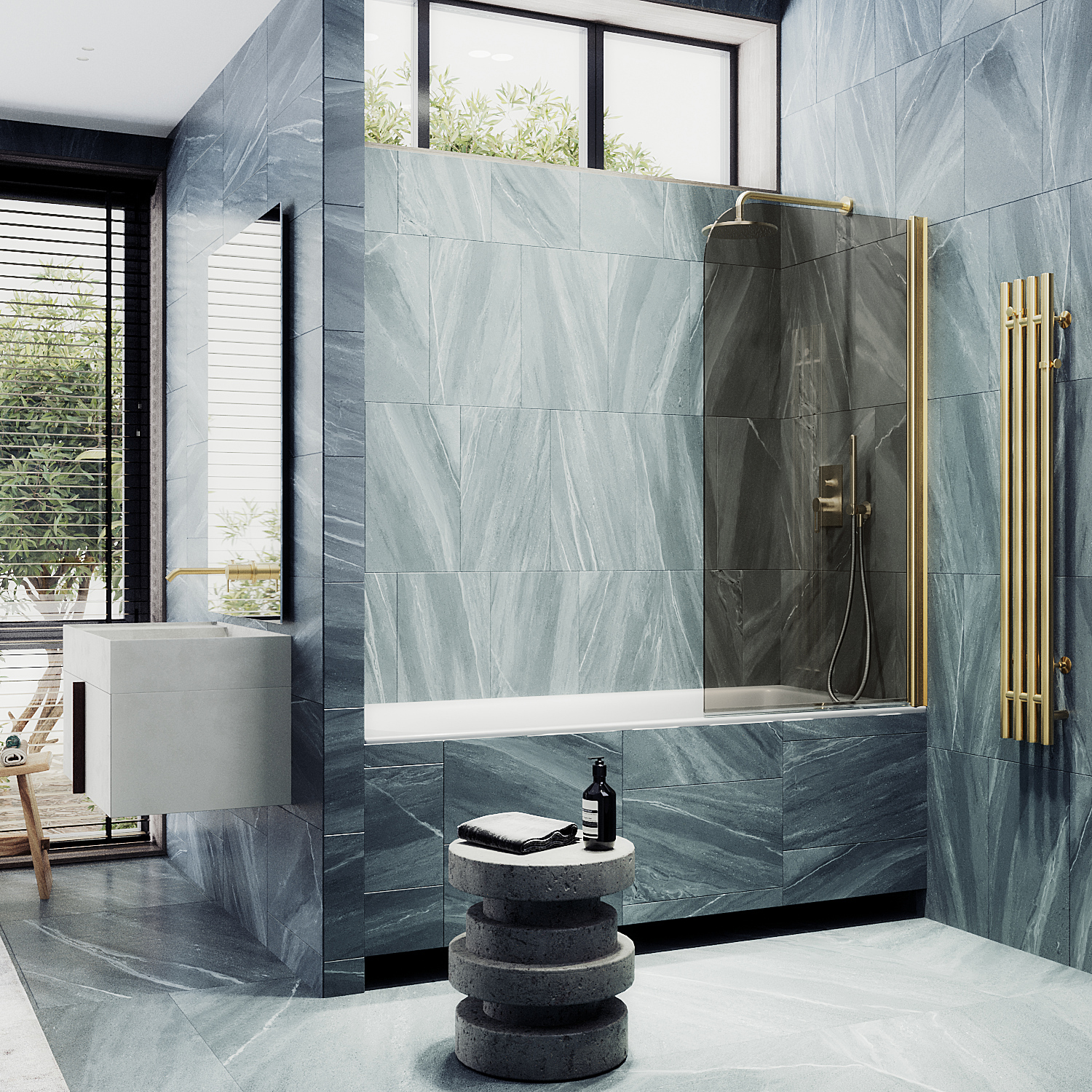 ST-622-3 Душевое ограждения на борт вынны Public Steel Россия 