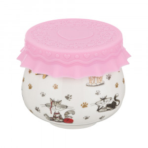 359-306 Посуда фарфоровая Баночка Для Меда/Варенья с силиконовой крышкой 180 мл Lefard