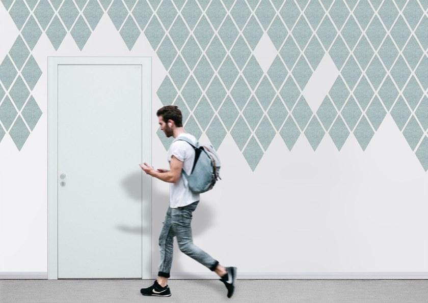 Slalom Акустическая стеновая панель из ткани Felt sun-id-1414541 - Вид №1