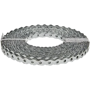 Перфорированная лента волна LV 12x0.75 25 м оцинкованная сталь цвет серебро