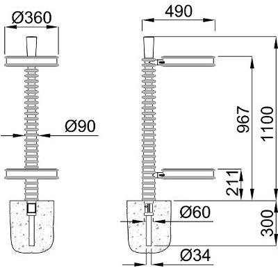 GHM-ECLATEC Урна для мусора из металла для улицы Bell'ora sun-id-1478936 - Вид №3
