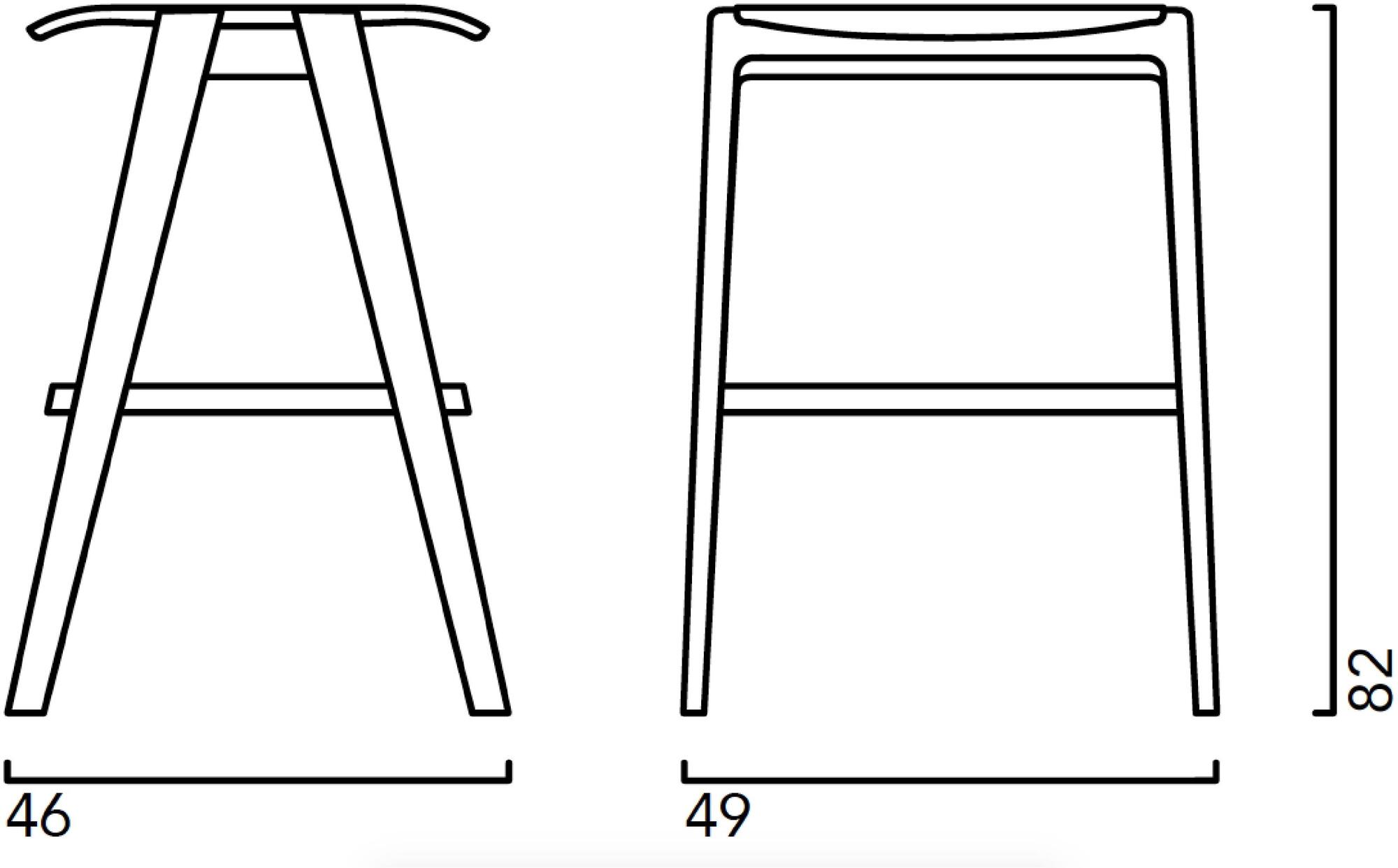 Crassevig Высокий табурет из массива дерева с подставкой для ног Mixis sun-id-1492941 - Вид №4