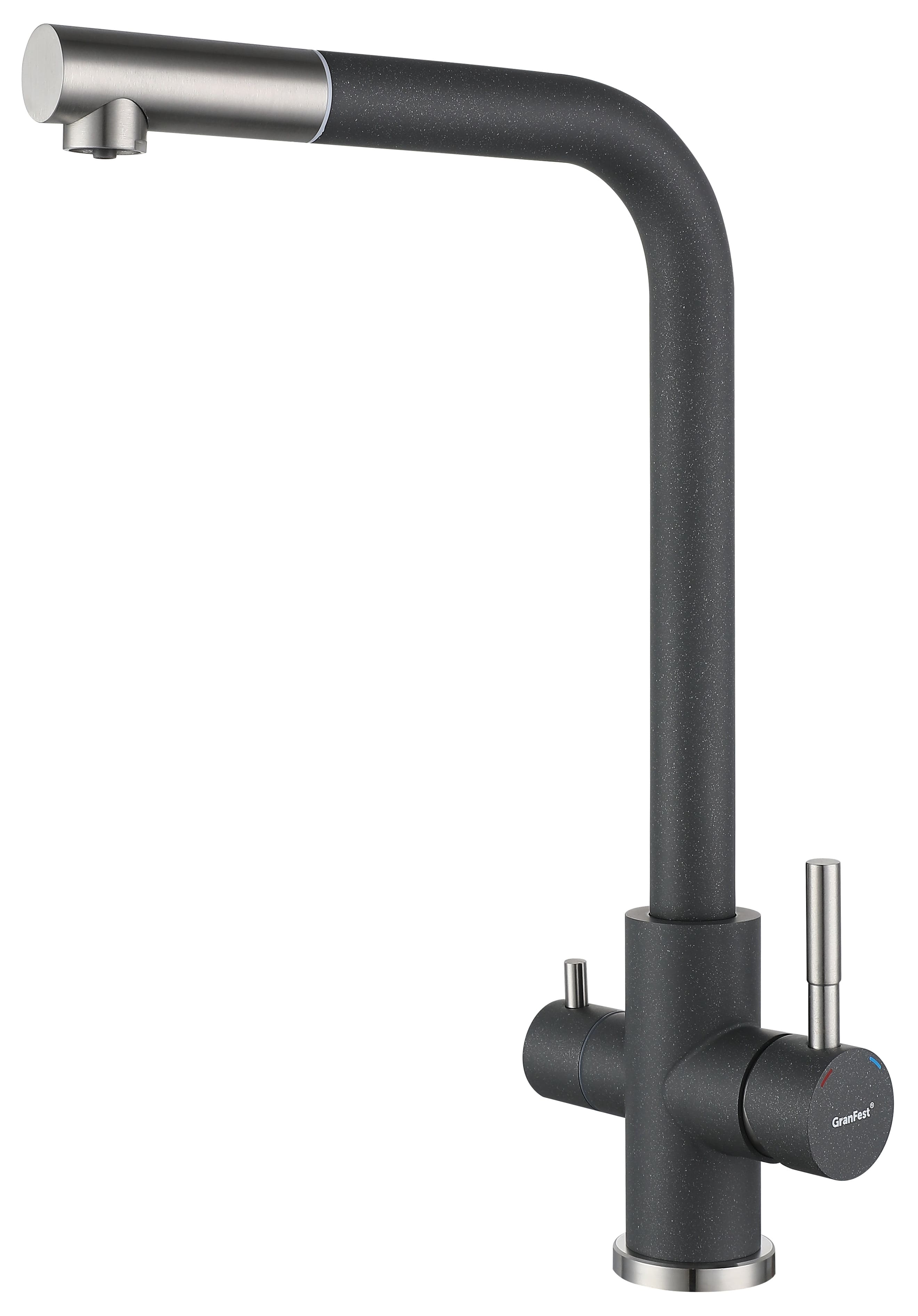 Кухонный смеситель Z-5421 темно-серый GranFest QUARZ