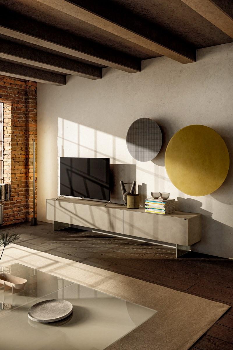 Lago Стеклянная тумба под телевизор Materia sun-id-1364343 - Вид №5