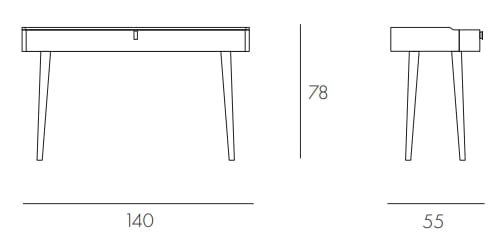 Деревянный письменный стол с ящиками Olivieri Kalè ARCH-00151734 - Вид №2