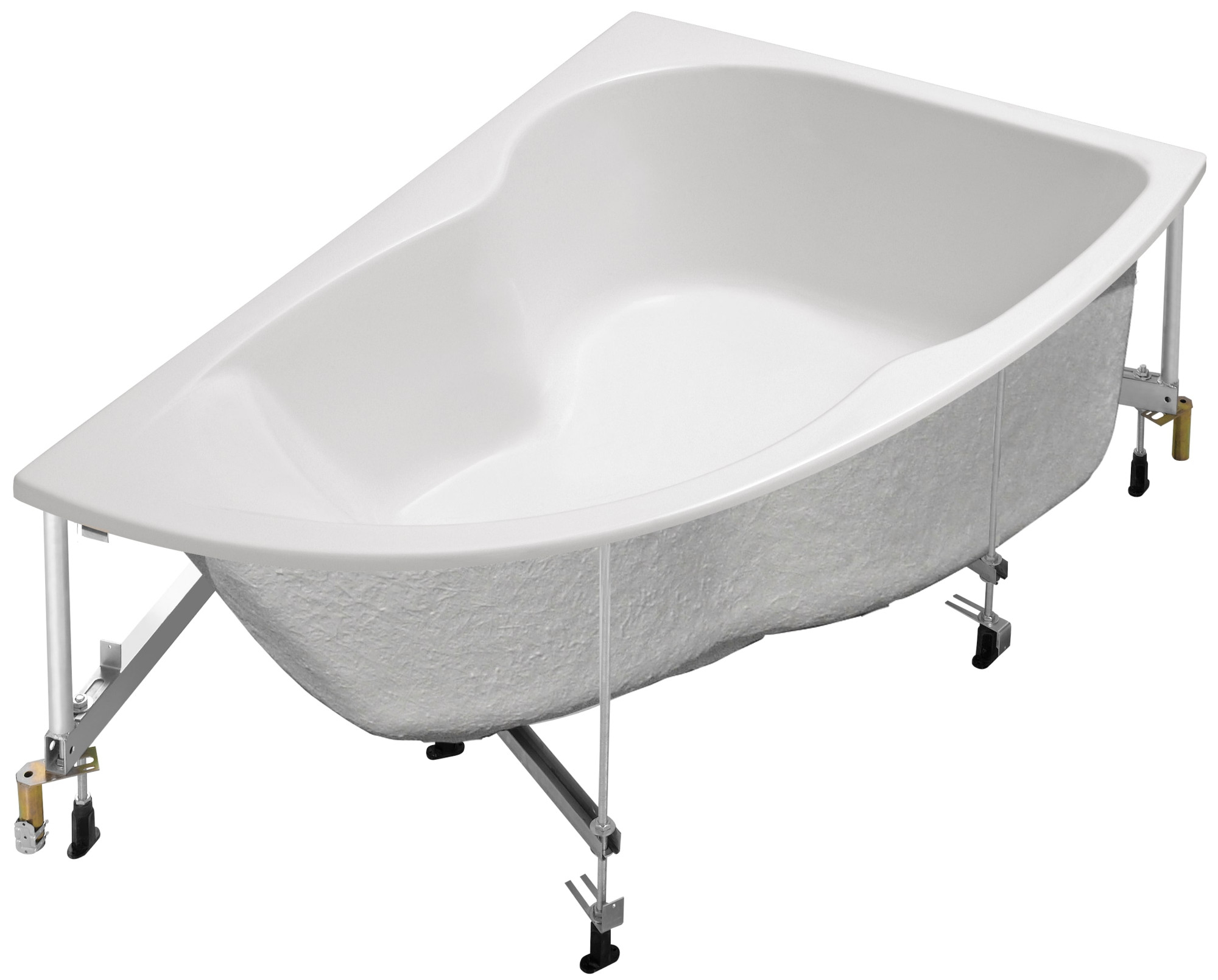 E60220-00 Ванна 150 х 100 см, правая с самонесущим каркасом JACOB DELAFON MICROMÉGA DUO MICROMEGA DUO