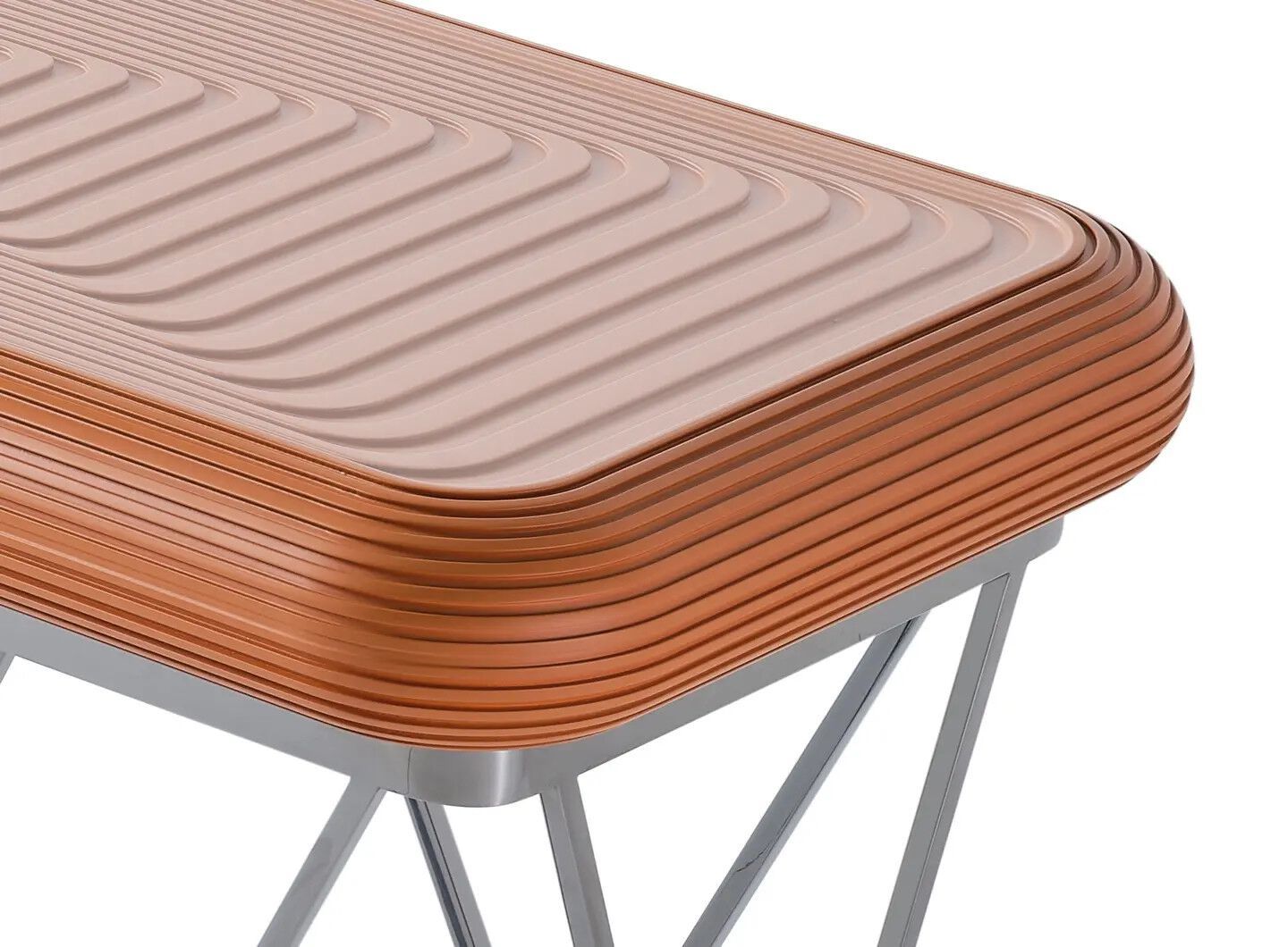 Прямоугольная консоль из дерева и металлического основания Mobi MARIMBA ARCH-00075623 - Вид №1