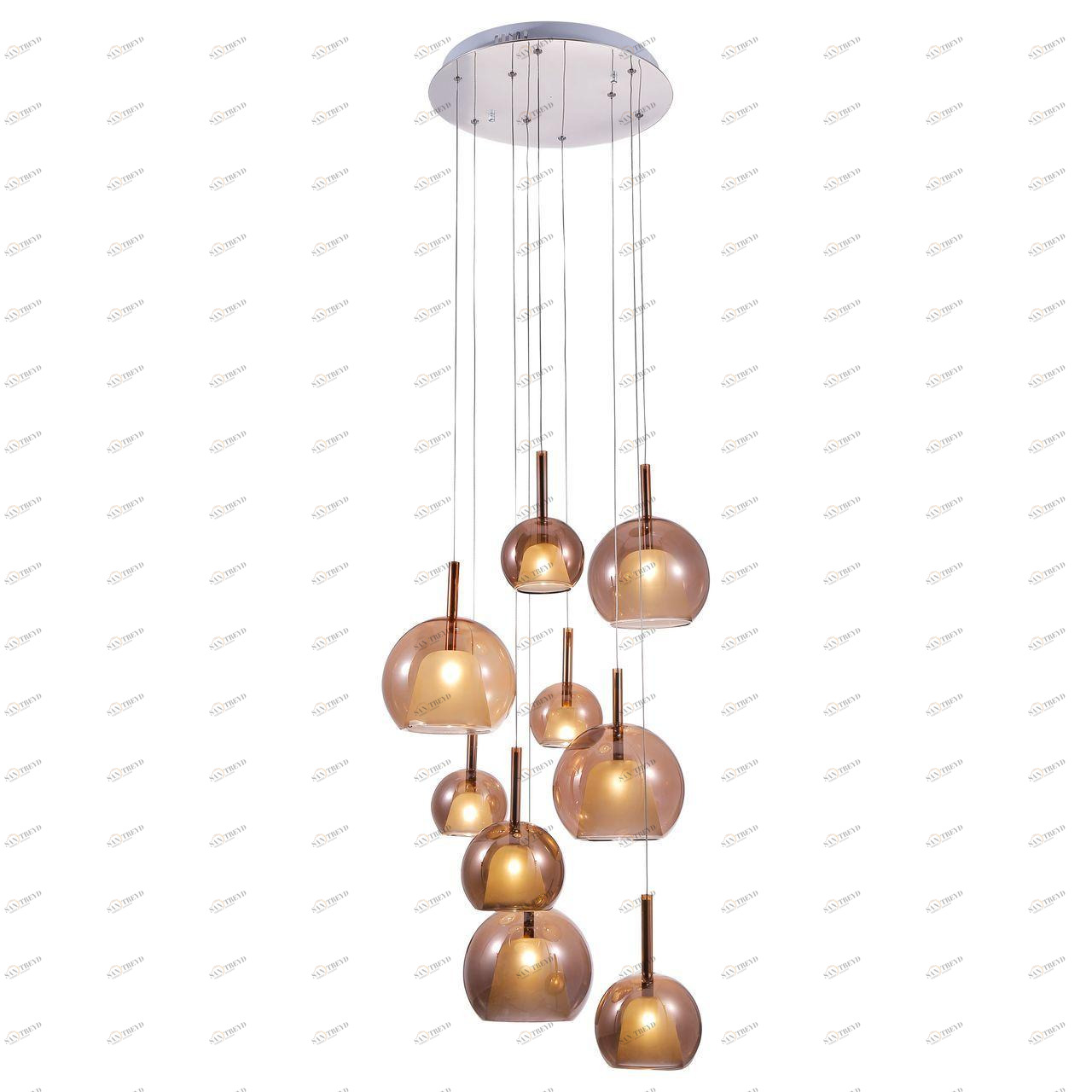 Дизайнерская подвесная люстра Spot Light Bellezia 1780913 медь SPOT LIGHT ДИЗАЙНЕРСКИЕ, BELLEZIA 108186 Медь 
