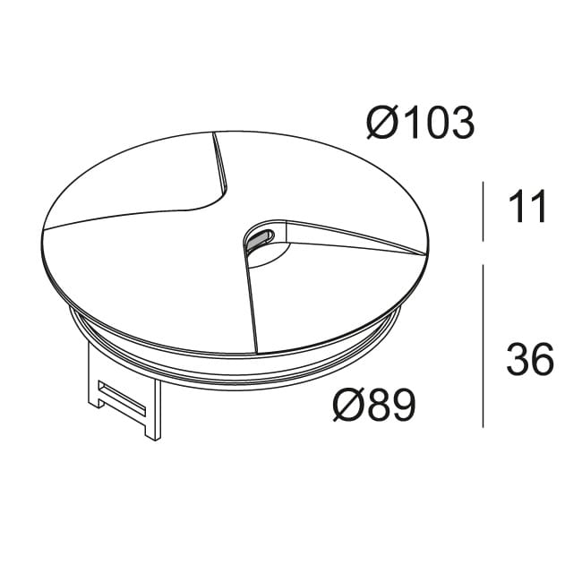 Напольный напольный напольный заполнитель Сид Deltalight Logic ARCH-00003863 - Вид №2