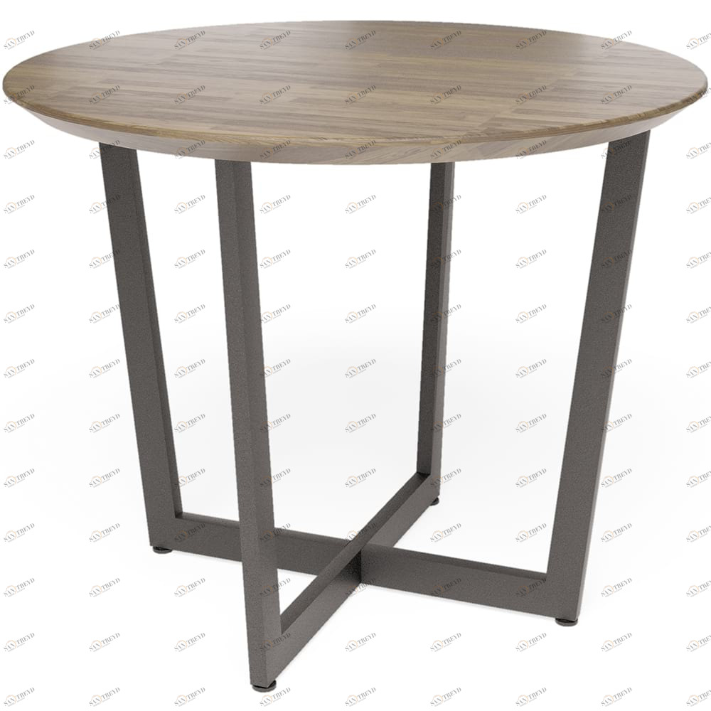 Обеденный стол круглый темный дуб 100 см "Лофт" Оdt MILLWOOD RAW 134412 Коричневый 