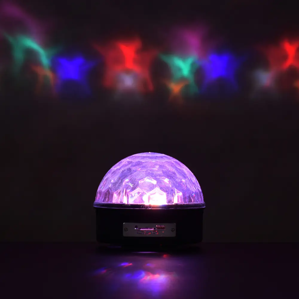 Диско-шар светодиодный 18x15 см 6 LED мультисвет MP3 SD пульт ДУ BALANCE STLM-2077311
