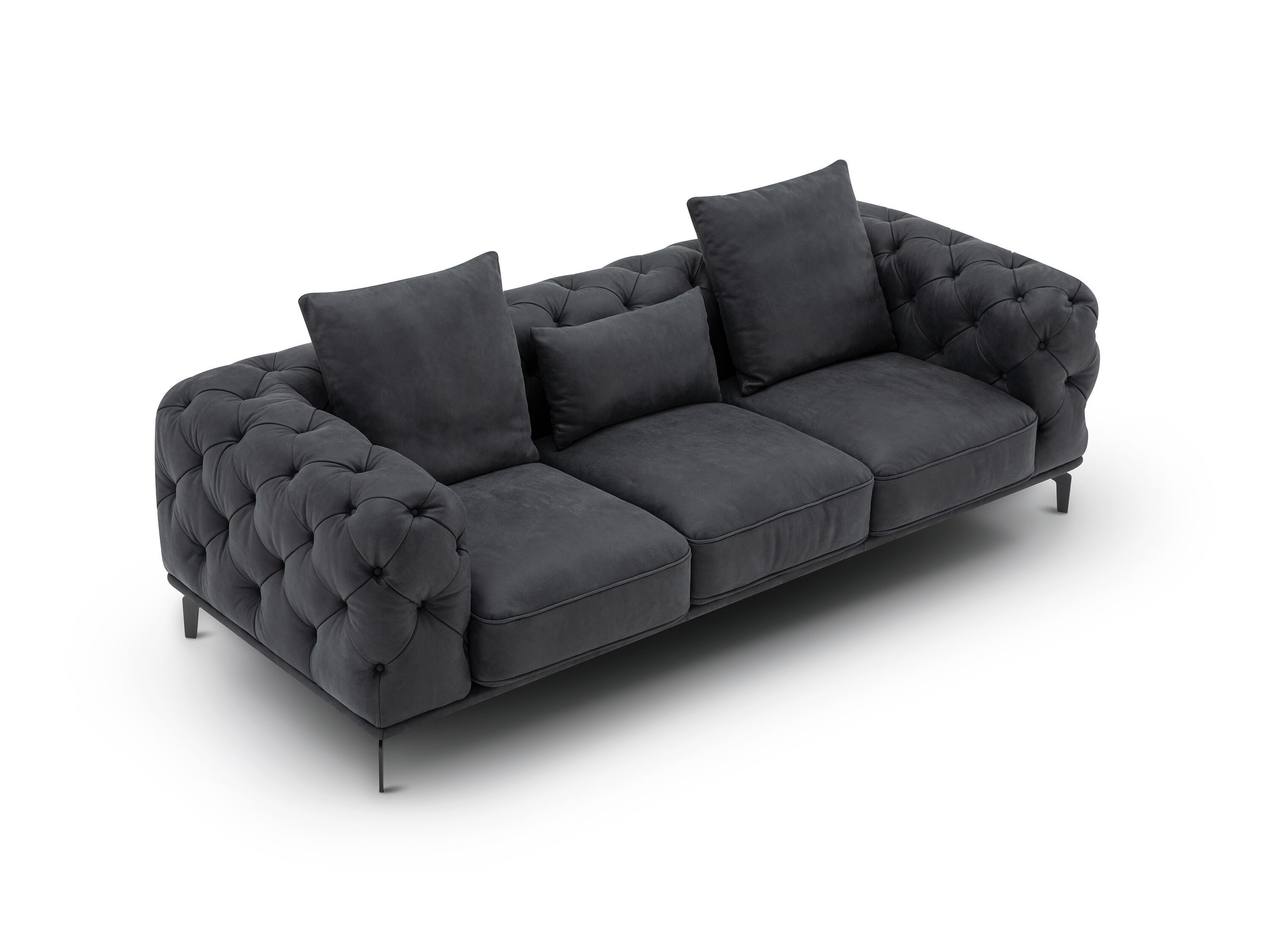 3-местный кожаный капитонный диван CAMPO DE' FIORI эпоха ARCH-00049650 - Вид №2