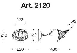 Aldo Bernardi Настенный светильник из керамики с фиксированным кронштейном Duse sun-id-1425786 - Вид №2
